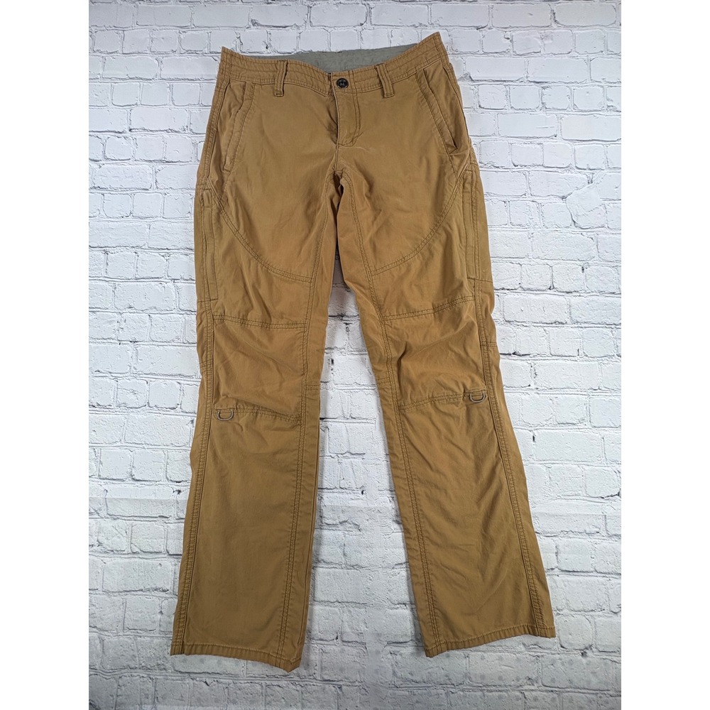 KUHL Splash Pants Women 4 Short Yellow Good Outdoor Hiking Stretch Cargo